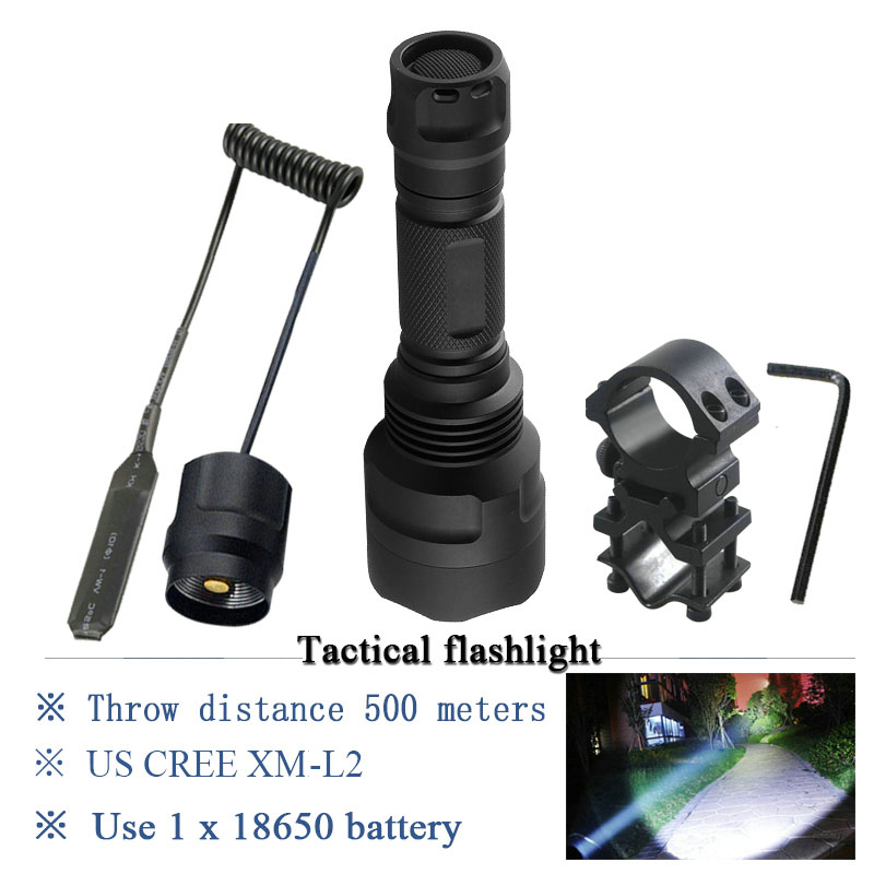 тактички светло самоодбрана xml t6 l2 led блиц светлина водоотпорен факел Батерија 18650 пребарување lanterna за лов