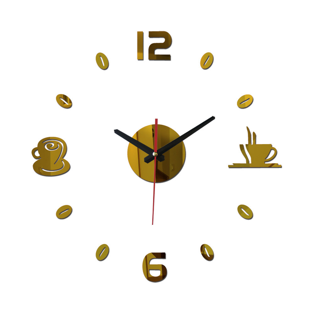 2017 нови игла дневна соба акрилик огледало ѕиден часовник види кварц reloj де споредено horloge големи декоративни часовници бесплатен превозот