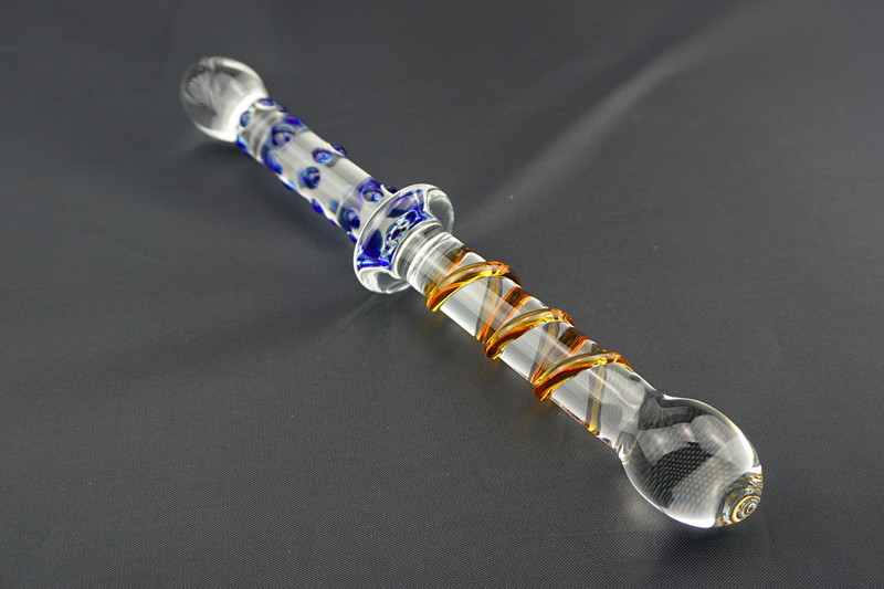 долго огромен двојно крајот Pyrex пенисот стакло дилдо голема кристал анален plug секс играчки за лезбејка 017