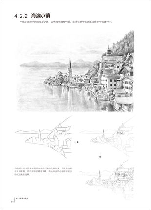 Молив скица Од буквар до мајсторство: Сценографијата Серија Нула база скица пејзаж на наставни материјали