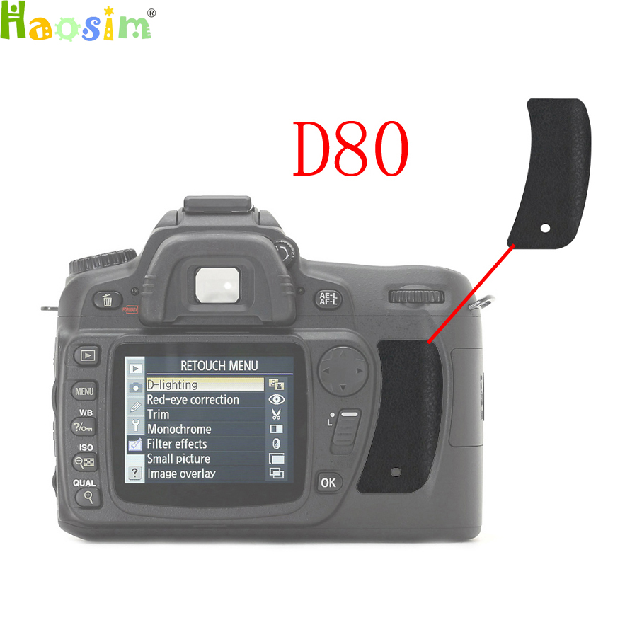 За Nikon D80 Палецот Гумени капак Гума dslr фото Камера Замена Единица Поправка Дел
