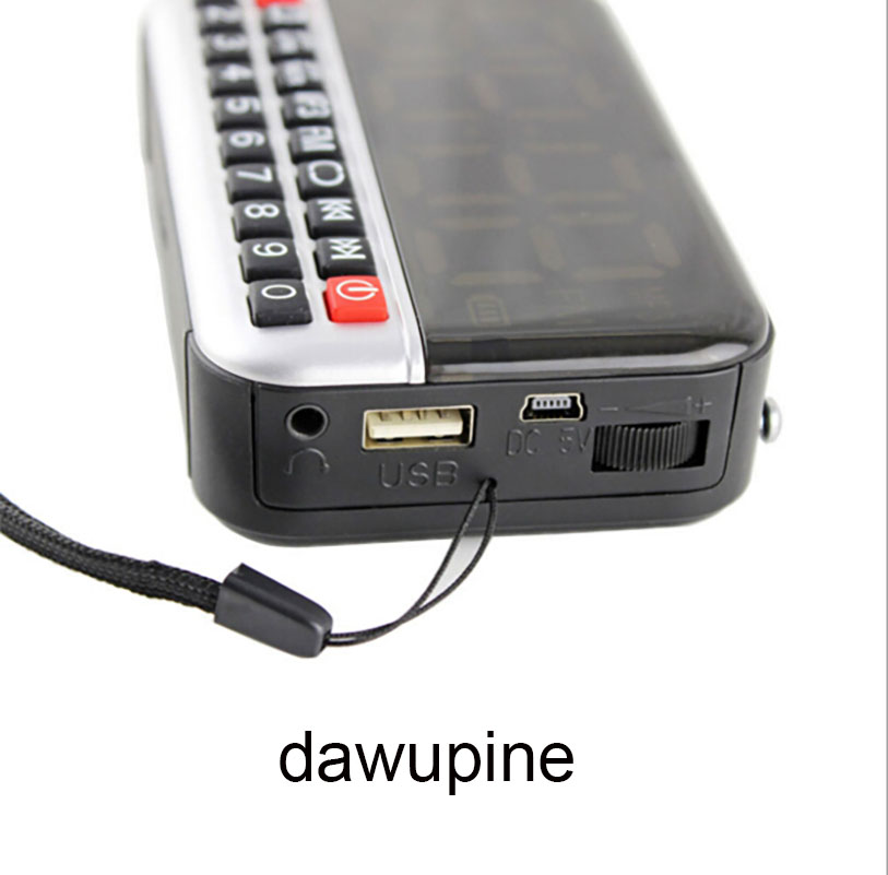 dawupine Мулти-функција Мини Звучник Аларм Радио MP3 Пренослив Аудио Плеер SD Картичката преку USB Читач Слот FM Радио Li-ion Батерија