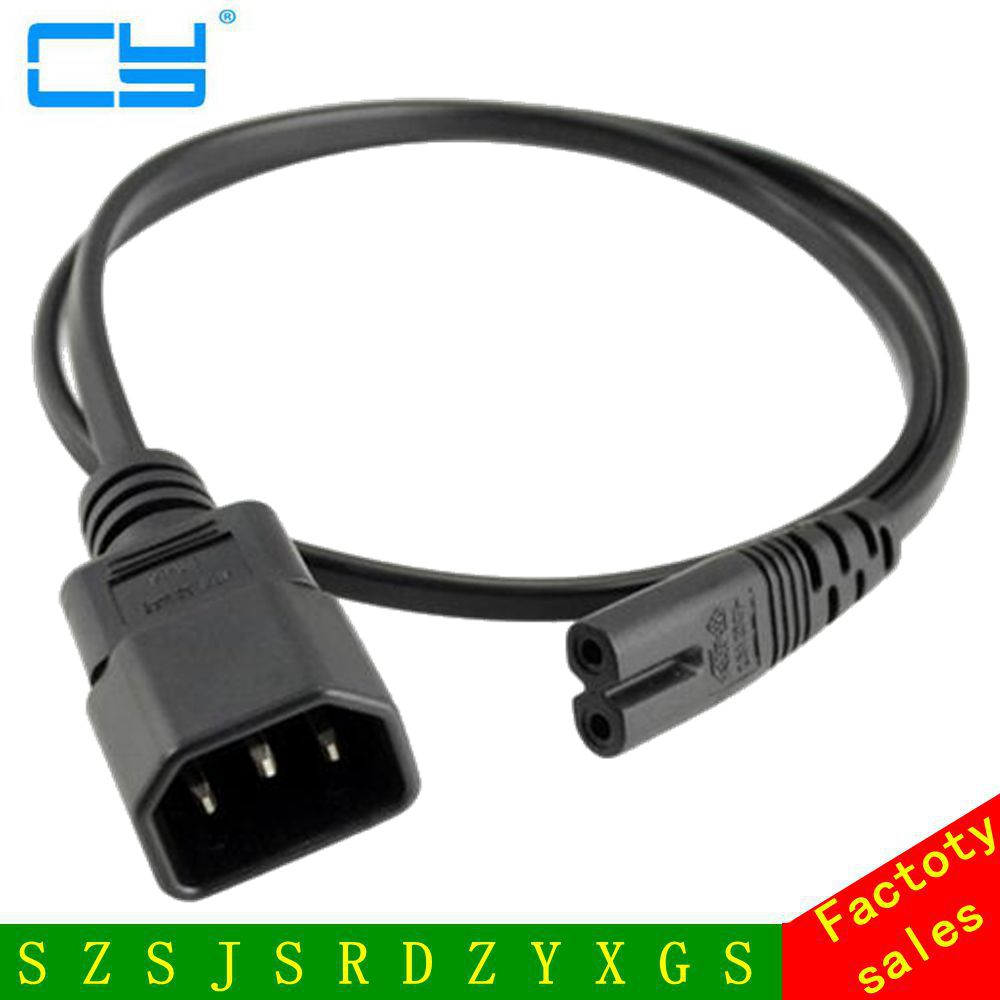 Краток 30CM PDU ПРОЗОРЦИ кабелот за напојување IEC 320 C14 до C7 кабелот за напојување C14 до c7 за Андроид Мобилен телефон Таблети 1M 2M Бесплатен превозот