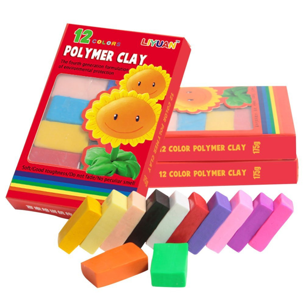 12 Бои Бебе Играчки Печка се Пече Мека Полимер Моделирање Глина Посебни Играчки DIY Plasticine Playdough Brinquedos за