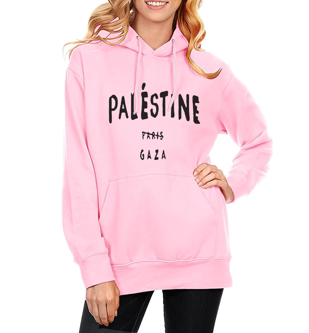 Женски Sweatshirt Дуксери За Жените 2017 Пролет Топло Зима Руно Hoody Смешно Палестина Париз Газа 5sos Дизајн Печати