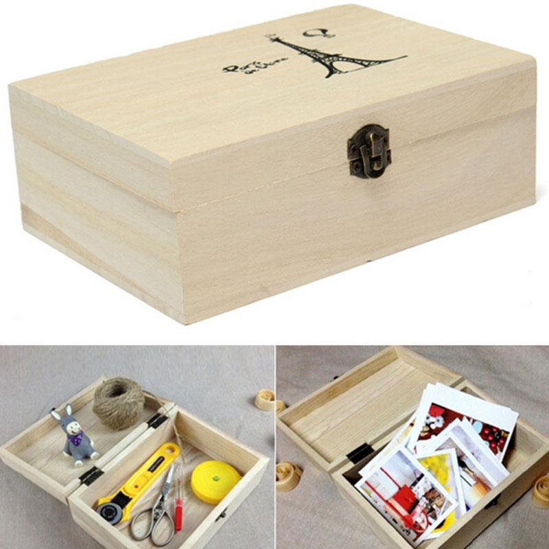 Дрвена Кутија Casket Дом/Канцеларија за Складирање дрвени Casket Природни Разгледница/Слики/мали објекти колекција Дома