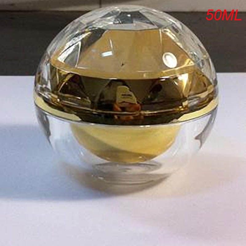 50g злато акрилик топката форма крем шише ,50g пластични козметички контејнер за продажба,акрилик крем тегла Козметички