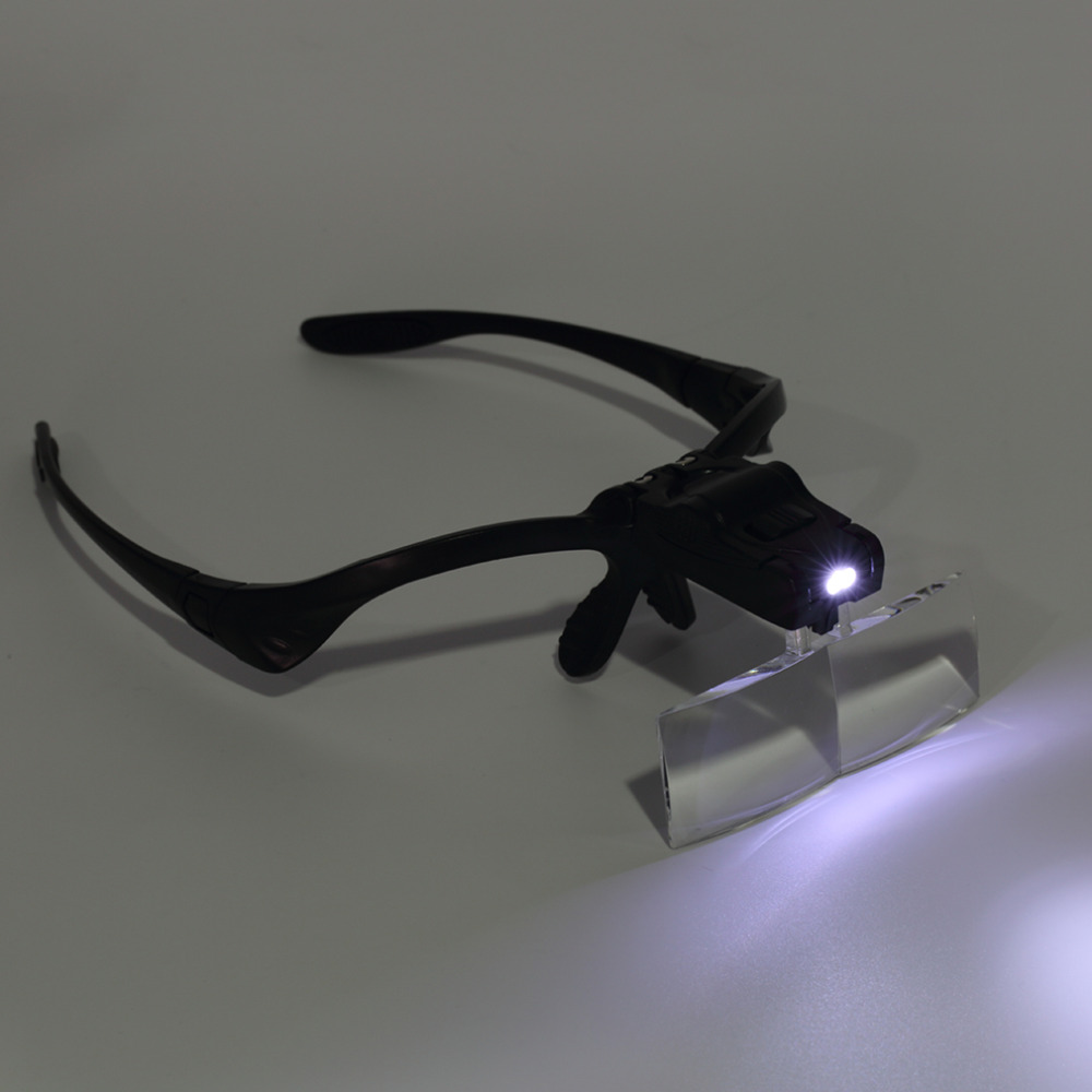 2018 нови 5X Леќа Прилагодливи Loupe Headband лупа Зголемувачот со LED Зголемена Очила Jeweler Види Поправка