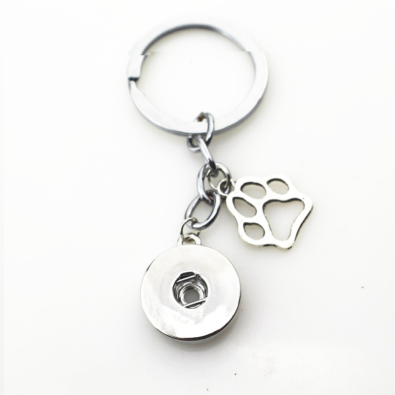 10pcs/многу Големо Куче Шепа Snap Keychains Keyring одговара 18mm DIY Прилепува Копчето ѓумбир копче синџири diy накит