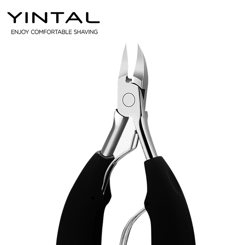 YINTAL Двојно Пролет Остри Cuticle Ножици Нерѓосувачки Челик ABS Справи со Ноктите Cuticle Ножици Нокти Педикир Алатки