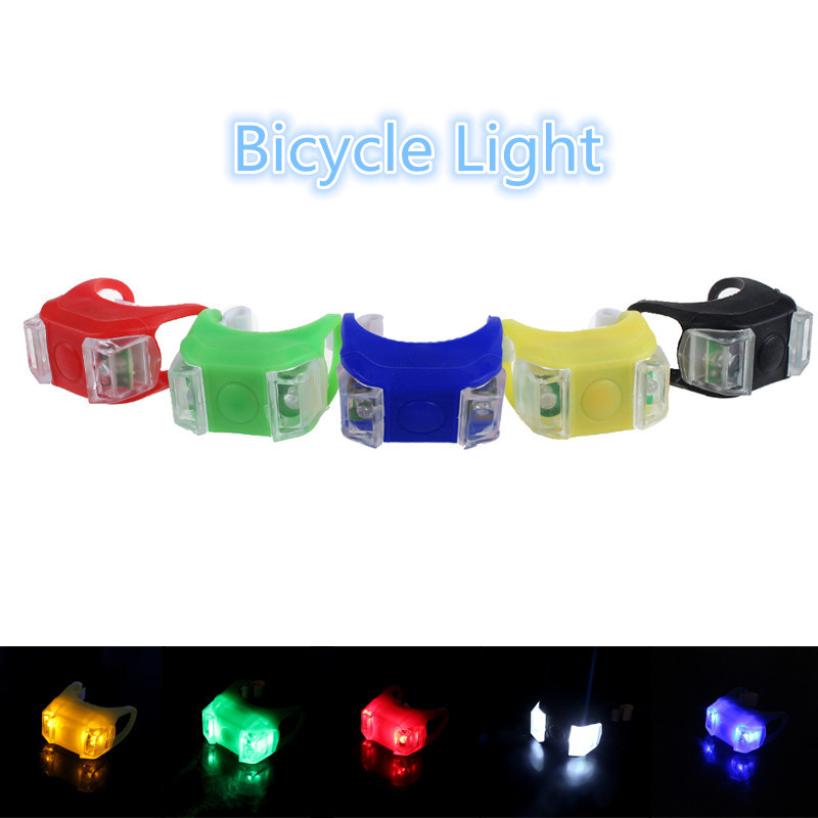Нови Силикони Велосипед Безбедност Осветлување LED Светло Светилка Светло Велосипед за Handlebar Seatpost долг животен