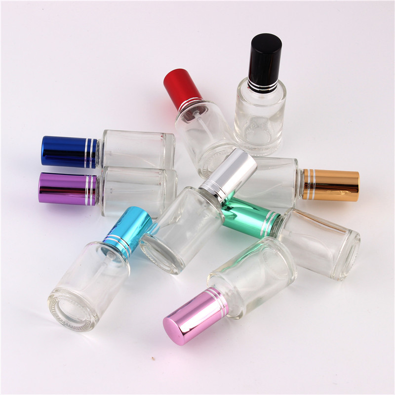 9 бои 12ml транспарентно стакло шише парфем преносни патување парфем atomizer спреј шишиња козметички сад