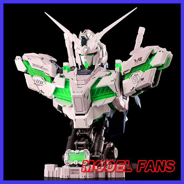 МОДЕЛ ФАНОВИ INSTOCK YIHUI модел собранието Gundam еднорог зелена биста модел 1:35 содржат led светло акција фигура играчка
