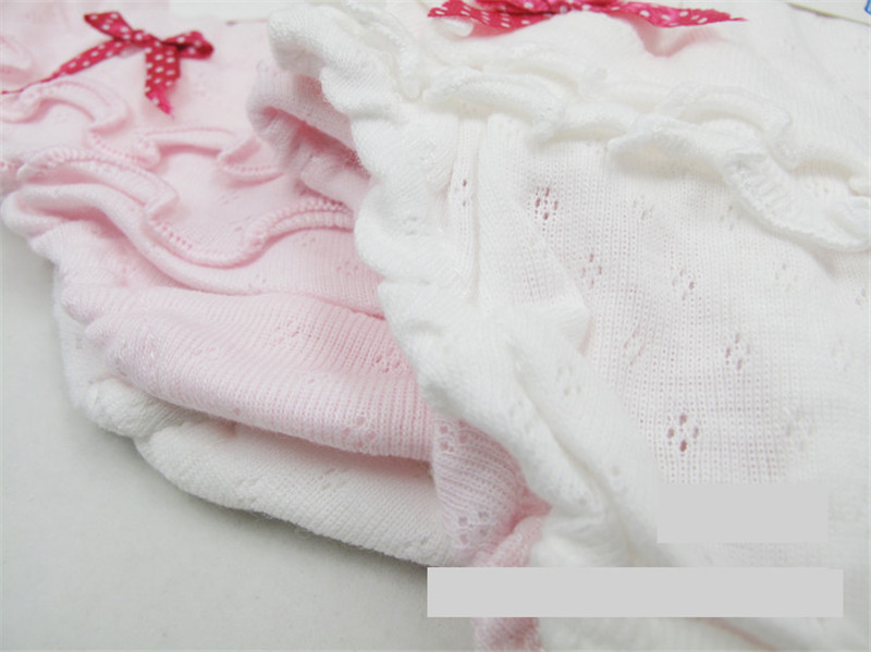 ДОН Бесплатен превозот 2 парче / многу памучна Бела и розова Солидна Лак Децата Облека Underwears 2-7 години девојка