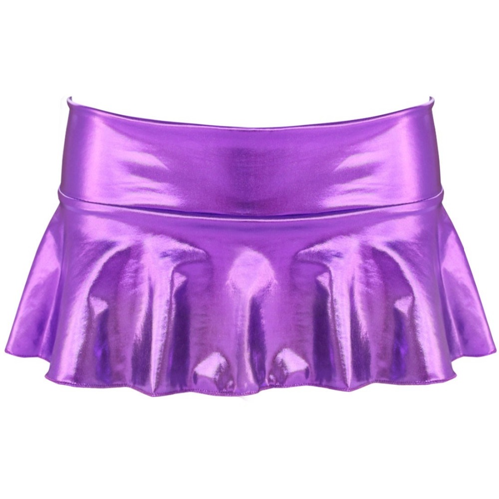 iiniim 6 Боја Секси Женска Pantent Кожа Износени Мини Здолниште Линија со G String за Костимот Коктел Партија Clubwear