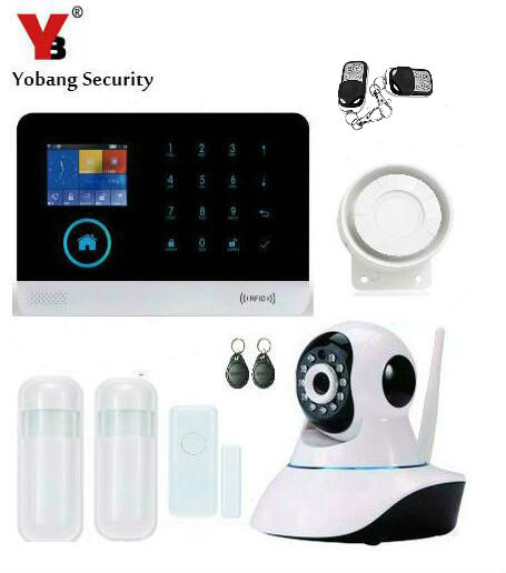 Yobang Безбедност-WIFI GSM Аларм Систем За Домашна Куќа Анти-кражба Детектор на Движење Аларм за Следење Безжична Аларм+2 Далечински Контролер