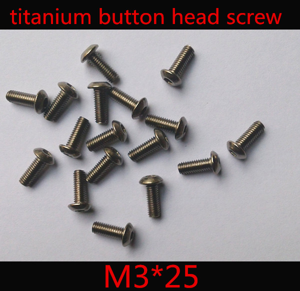 50pcs/многу ISO 7380 M3 x 25 Титаниум Копчето Главата Хексадецимален Штекер Завртка