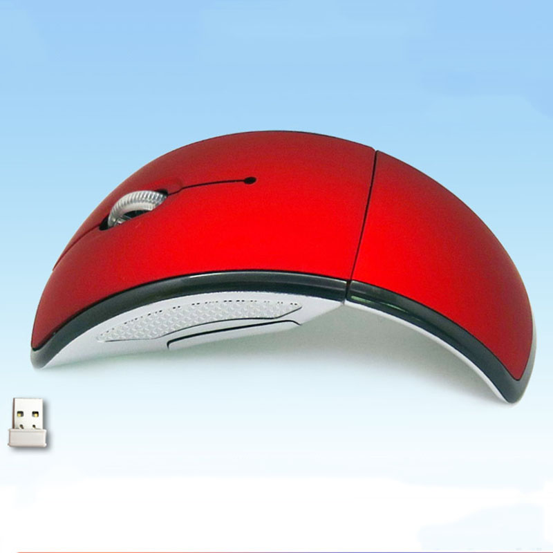 2017 Креативни 2.4 G Безжична Свитлива Криви Глувчето 3 Копчето 1200 DPI Оптички Безжичен USB Компјутер Канцеларијата