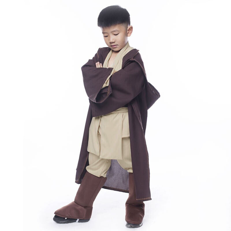 Детето Star Wars Obi Wan Kenobi Костим Супер Делукс Jedi Облека Воин Костим Деца Fantasia Ноќта На Вештерките Карневал