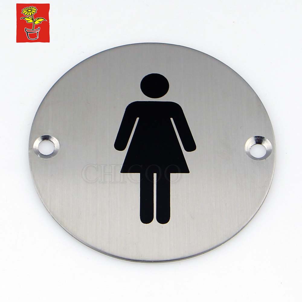 Hi-Q Вратата Знак Плочи Тоалет Плоча Жените Знаци од Нерѓосувачки Челик Врата Име Плоча Канцеларија WC Плоча Вратата Знак Проекти Хардвер