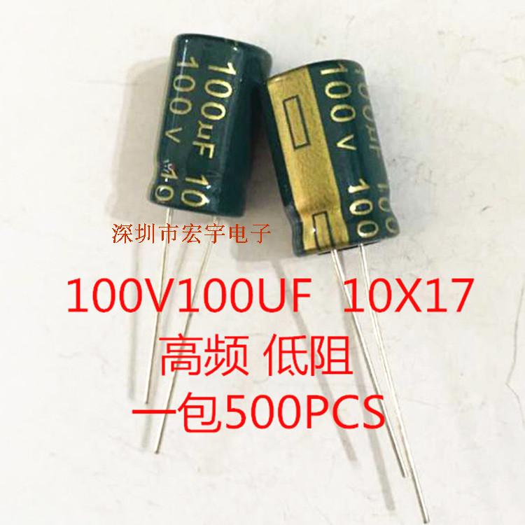 Висок квалитет на 20 компјутери/многу 100V 100UF 10*17mm 100uf 100v electrolytic kapasitor baru ic Висока фреквенција,