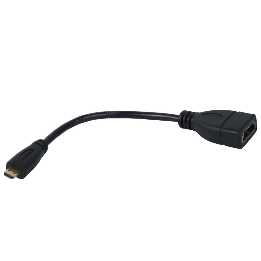 Висока Брзина мини HDMI Машки Да HDMI Женски Кабел со Ethernet / Верзија 1.4 мини HDMI Да HDMI, Црна