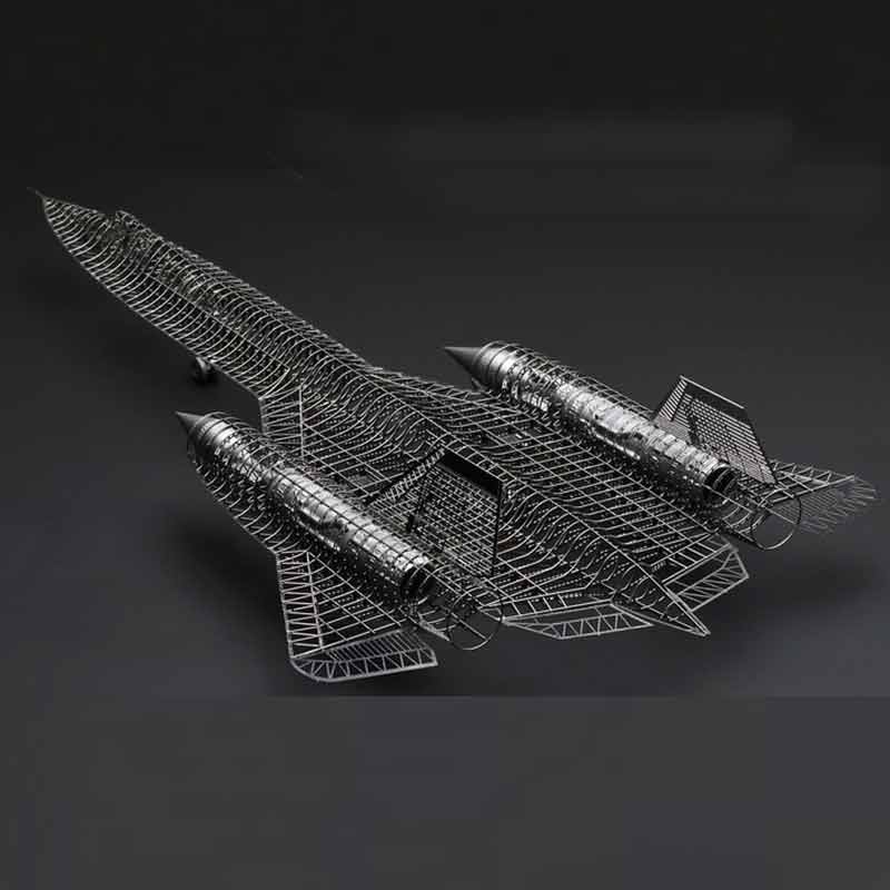 1144 СР-71A Blackbird Авион Целосно Структура Скелет DIY Метал Загатка High-end Гравирање Плоча Собранието Модел За Возрасни Деца