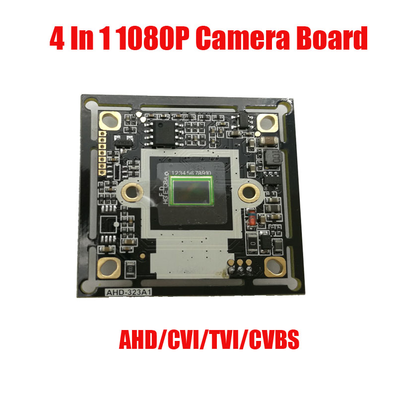 Бесплатен превозот 4 ВО 1 AHD TVI CVI CVBS 2MP 1080P IMX323 CMOS+2441H DSP видео надзор PCB Одбор Со OSD Кабел на Модулот