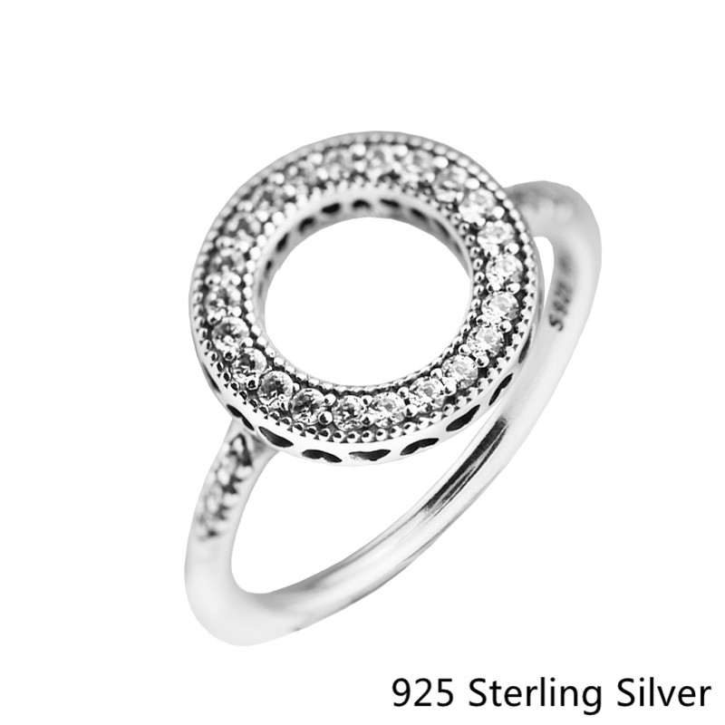 925 Sterling Silver Прстени Европски Стил Накит Срцата на Ореол За Жените Оригинална Мода Шарм CKK