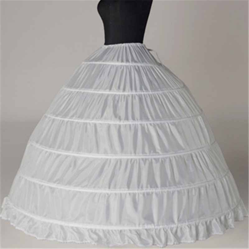 Чипка Работ 6 Обрачот Petticoat Underskirt За бал венчаница 110cm Дијаметар долна облека Crinoline Свадба Додатоци