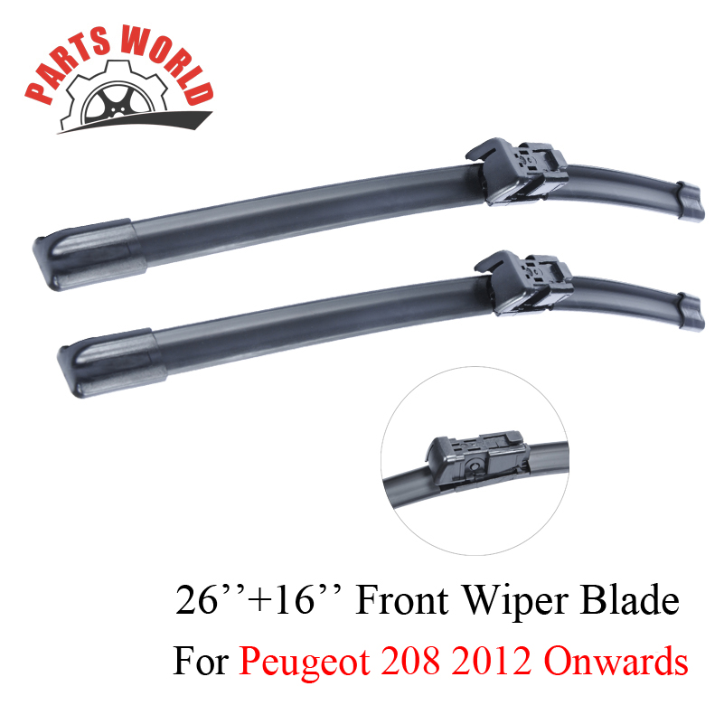 Група Гума Предните И Задните Wiper Ножеви За Peugeot 208 2012 Година Наваму.Ветробранското Стакло Стакло Автомобил Додатоци