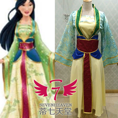 2018 Цртан Филм Принцезата Мулан Cosplay Костим Кинески Традиционален Фустан