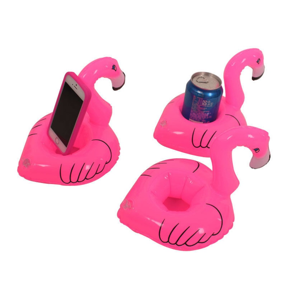 Топла продажба 12PCS Мини Симпатична Фламинго Пијалок Може да Носителот ПВЦ Гумени Постоечкиот Базен за Капење на Плажа