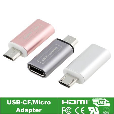 ВРВЕН Квалитет се Зголеми злато Метал USB 3.1 Тип C USB-C Женски Микро USB 2.0 Машки Адаптер Приклучок Адаптер