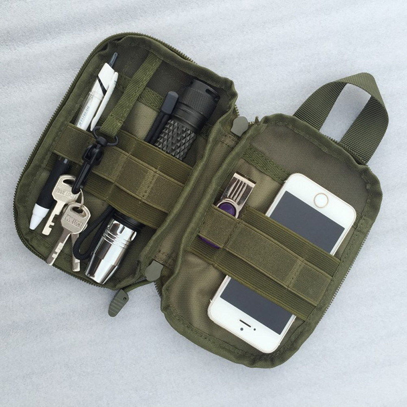 1000D Најлон Тактички Воен EDC Molle Торбичка мали Половината Пакет лов Торба Џеб за Iphone 6 7 за Samsung Отворено спортски торби