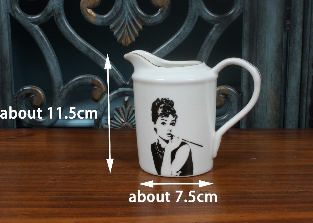 Одри Hepburn печатење на Чаши&Чинии Британски класично јадење, керамика купот на Phnom Penh Слободни комбинација Чинијата,