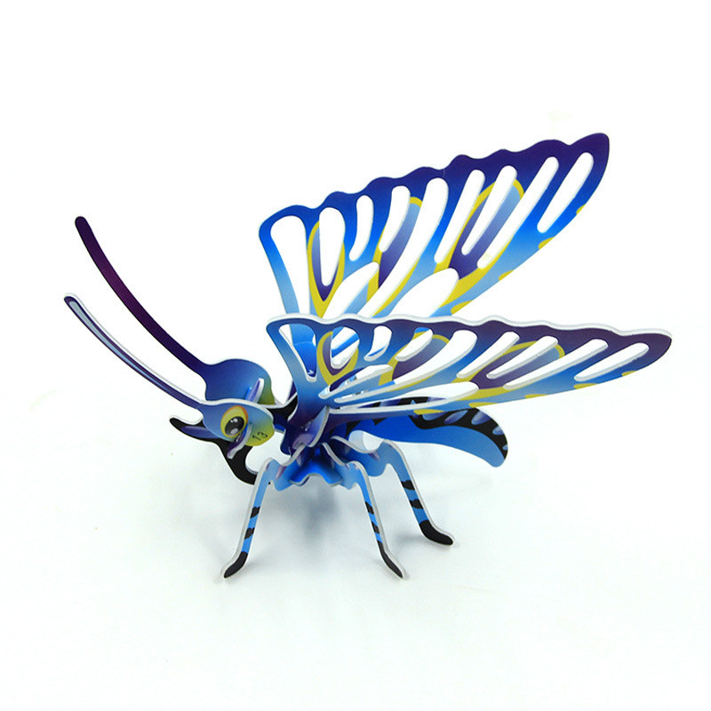 инсекти Когнитивни играчка на Детето загатка комбинација пеперутка играчки 3D три-димензионални собрани Животински Модел