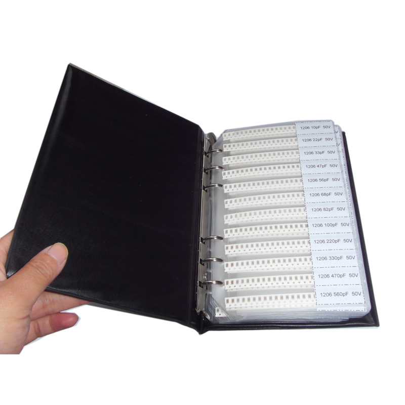 Бесплатен Превозот 1206 SMD Capacitor Примерок на Книга 38valuesX50pcs=1900pcs 10PF~22UF Capacitor Асортиман Комплет Пакет