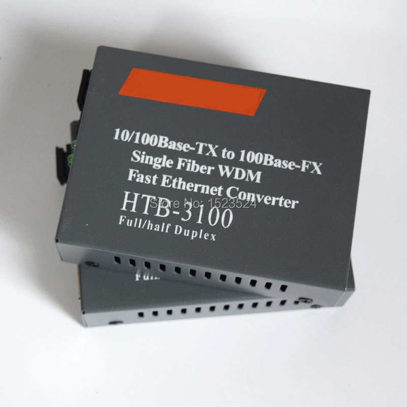 Htb-3100ab Оптички Влакна Медиуми Конвертор Влакна Transceiver Еден Влакна Конвертор 25км SC 10/100 Singlemode Единечни