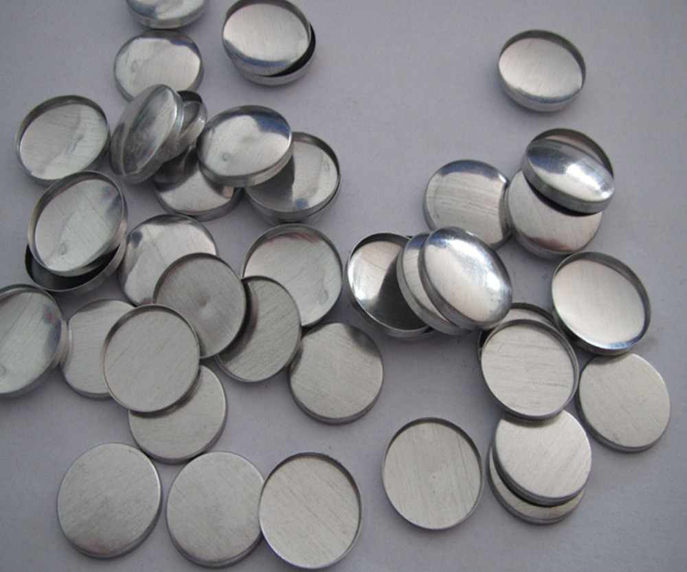 32L(20.32 mm) Алуминиумски дното DIY рамен копчето ткаенина coverd копчето во комбинација coverd копчето 500set