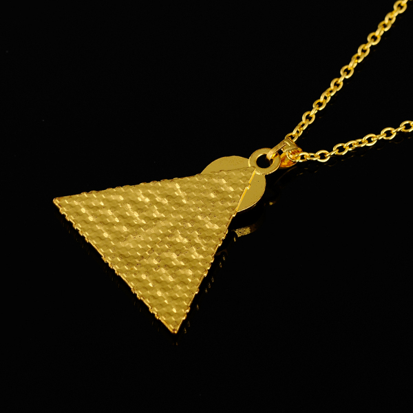мојата форма Златна боја ankh крст и пирамида верски ѓердан