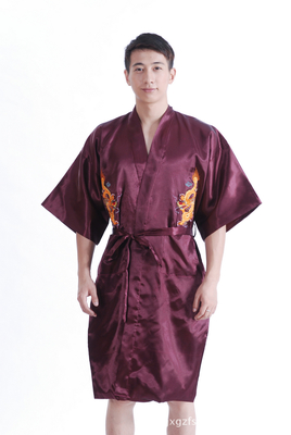 Кинеската Традиционална Мажите Свила Сатен Облека Gown Одговараат Пижами Редовни Големина