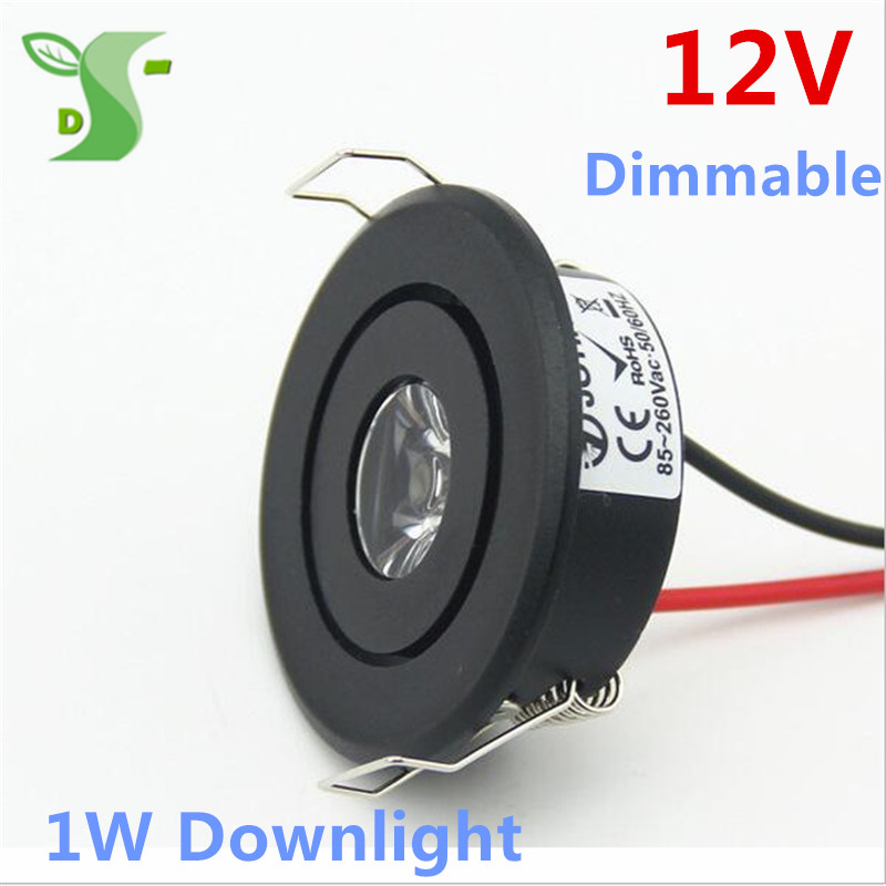 DC 12V dimmable LED вградна светилка led verlichting led панел 1W место светло со возачот црна/сребрена/бела боја 5pcs/многу