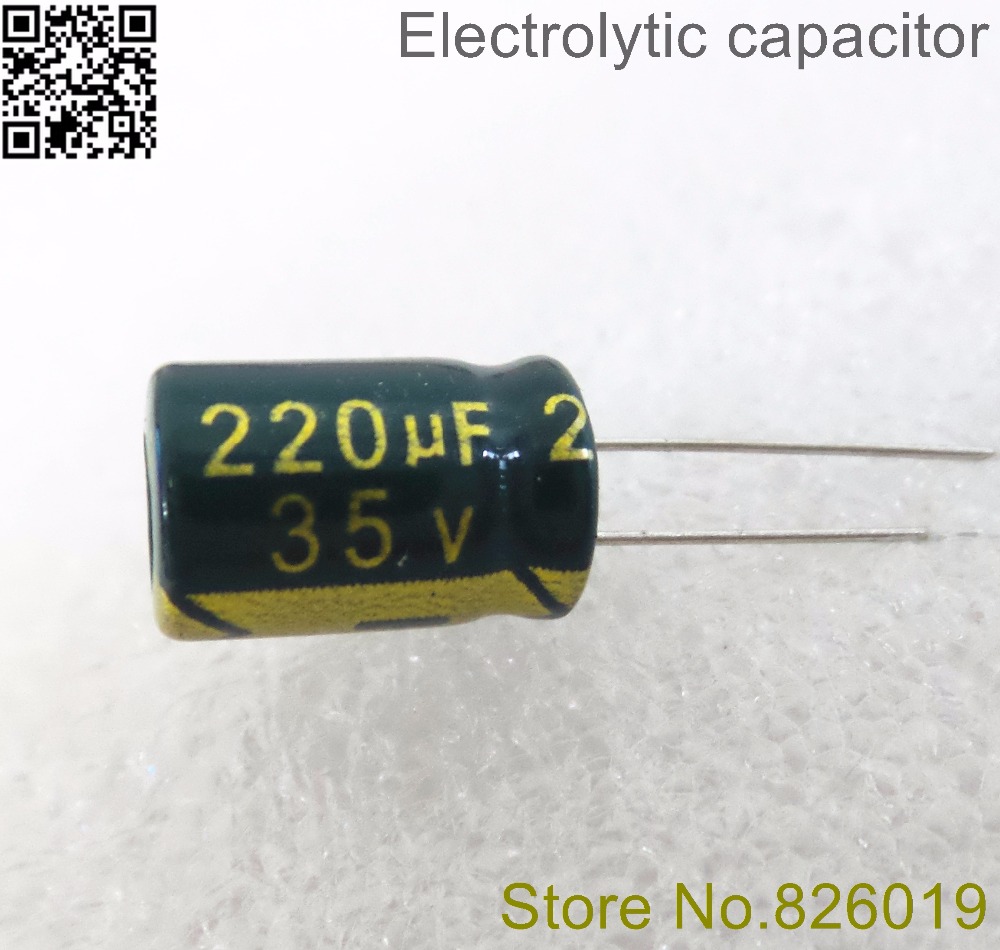35V 220UF 8*12 висока фреквенција ниска отпорност алуминиум electrolytic capacitor 220uf 35v
