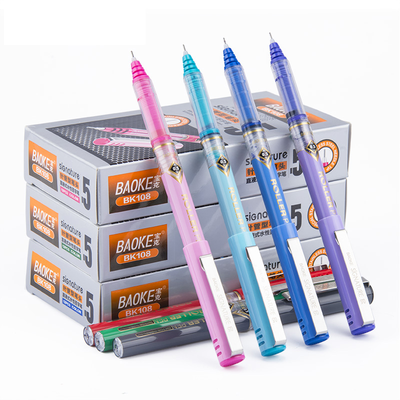 Baoke Бизнис потпис пенкало, BK108 директно течни игла, вода потпис пенкало, 0.5 mm канцеларија пен