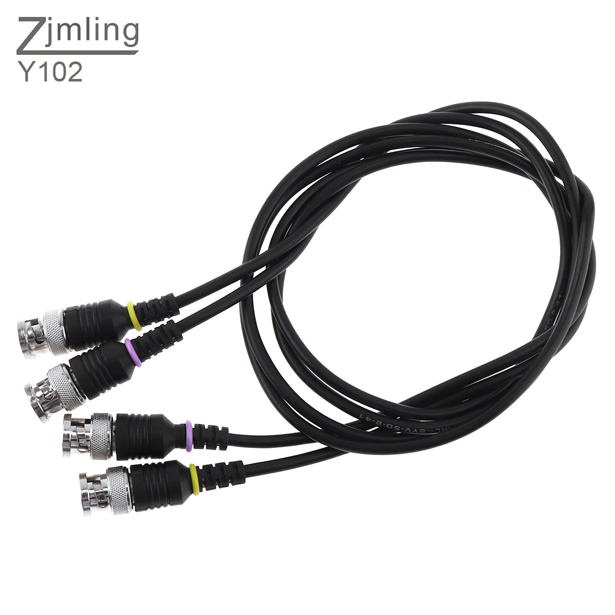 2 парчиња Прецизност Oscilloscope Q9 Straight Line Мерење Wire Кабел со Боја Прстен и Двојно BNC Главата за Јачина на