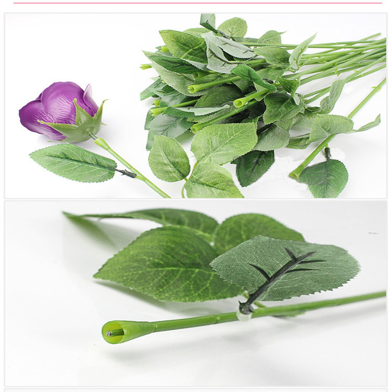 Вештачки се зголеми pedicel пол зелени декоративни вештачки цвеќиња DIY занаети свадба партија декорација додатоци