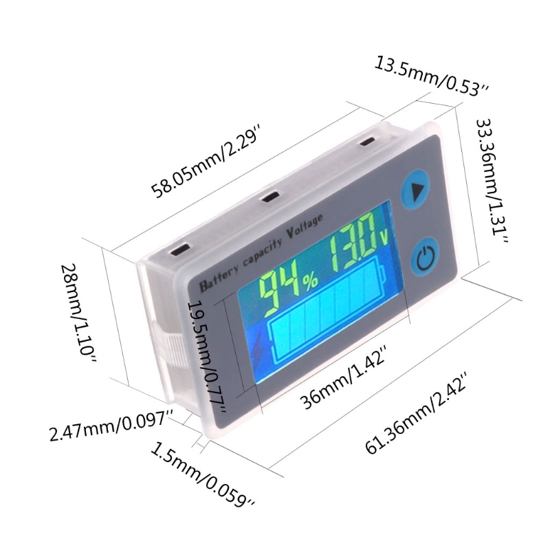 ANENG 10-100V Универзална Капацитетот на Батеријата Voltmeter Тестер LCD Автомобил Олово-киселина Индикатор