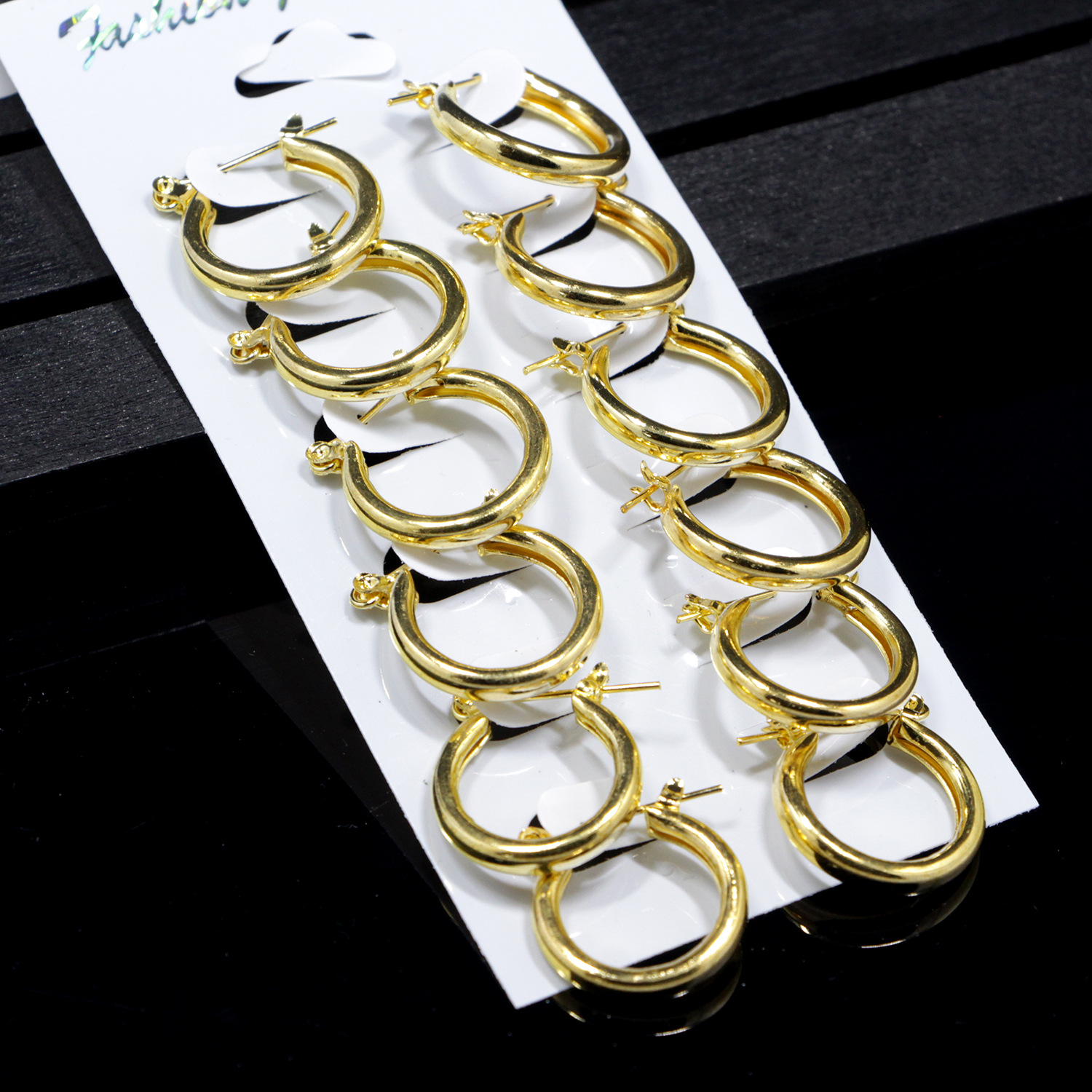 2017 Нови 6pair/Set Едноставна Метал Злато Сребрена Боја Samll Големина Круг Обрачот Обетки За Жените Девојка Подарок Мода Накит Brinco