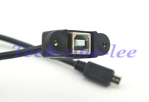 USB Тип Б Женски Микро 5Pin Машки Продолжување Кабел USB-b F Панел Планината Да Micro usb Конектор 5pin Адаптер Кабел